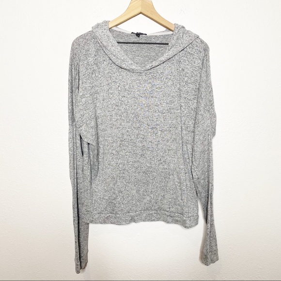 [Brandy Melville] Gray Basic Hoodie Sweatshirt - Picture 7 of 7